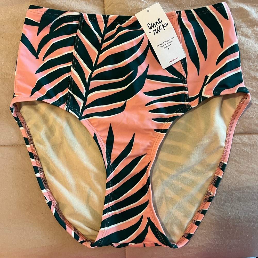 Small lime ricki swim bottoms NWT